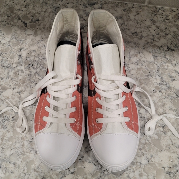 Puppy Dog Min Pin, Chihuahua, Yorkie Pet Portrait High Top Sneaker Sz: 8 - Picture 7 of 9